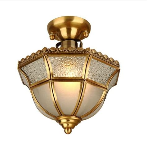 European Style Copper Lamp Ceiling Lamp For Cloakroom Corridor Stairs