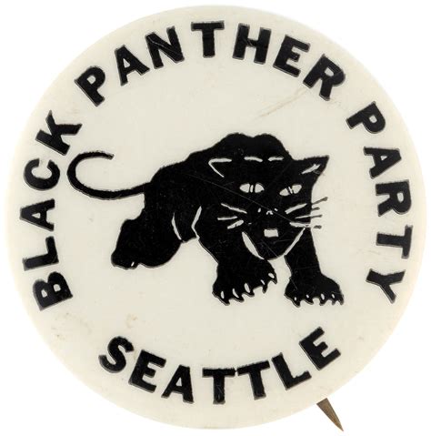 Hake S BLACK PANTHER PARTY SEATTLE RARE CIVIL RIGHTS BUTTON