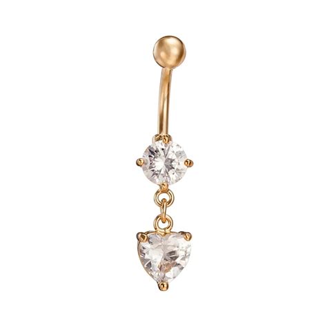Aliexpress Com Buy High Quality Crystal Heart Belly Button Rings