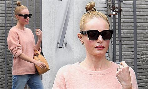 Kate Bosworth Rocks A Top Knot And Cute Sweater Daily Mail Online