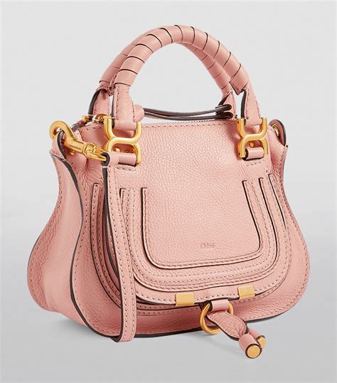 Womens Chloé Pink Mini Leather Marcie Bag Harrods Uk