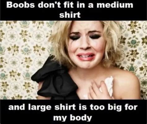 breast memes that sum up common problems busty girls have with a laugh