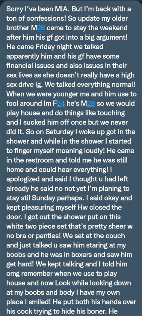 Pervconfession On Twitter She Finally Fucked Her Older Brother