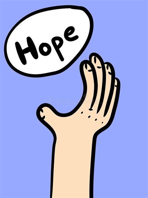 Hand Fine Hope Cartoon Stock Illustration Illustration Of Creative