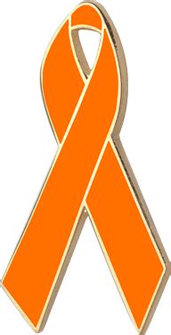 Orange Awareness Ribbons | Personalized Awareness Pins | No Minimums | Personalized Cause