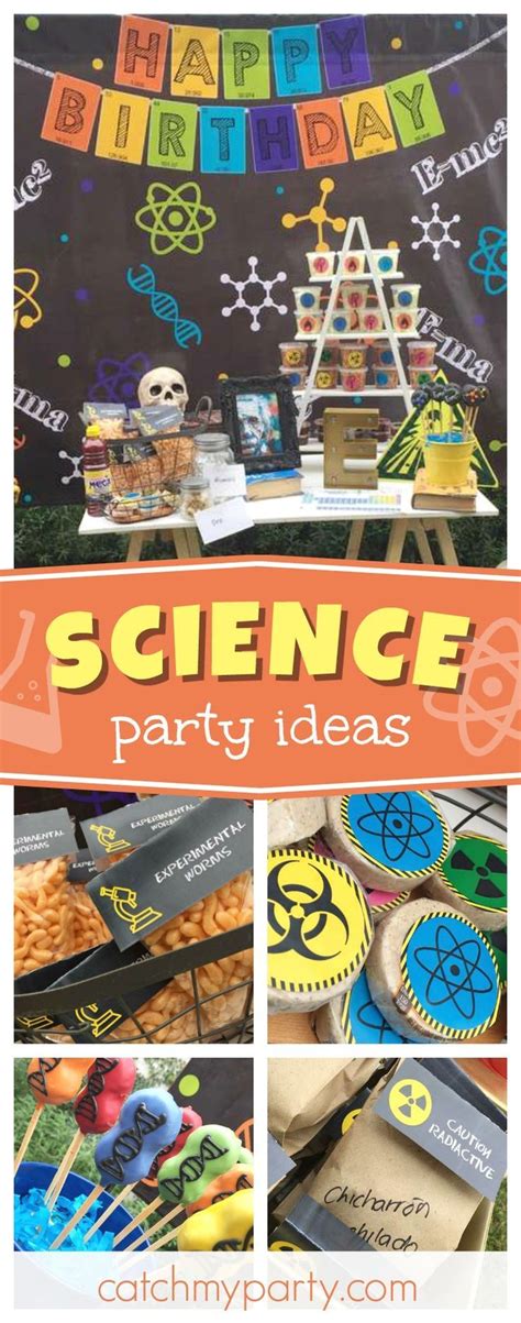 Take A Look At This Awesome Science Birthday Party The Cake Pops Are