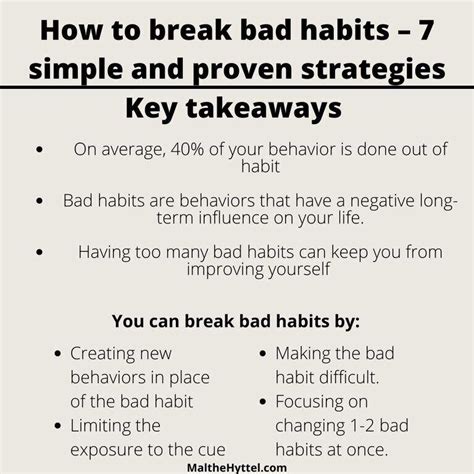 how to break bad habits 7 simple and proven strategies