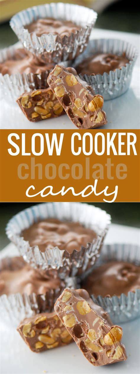 In a medium saucepan, melt the butter and brown sugar together and boil until it turns a caramel color, a few. Trisha Yearwood's Slow Cooker Chocolate Candy | Recipe ...