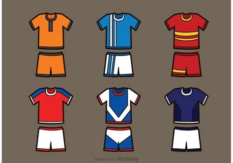 Set Of Soccer Sports Jersey Vectors Download Free Vector Art Stock