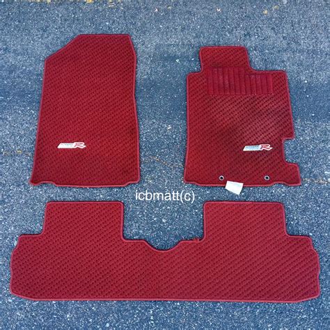 Car floor mats | accessories. USED JDM DC5 ITR Type R Floor Mats Red Sold!
