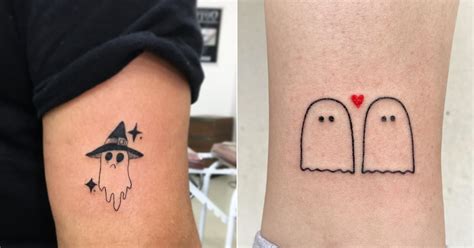 Tiny Ghost Tattoo Ideas And Inspiration Popsugar Beauty