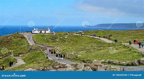 Tourist Flock To The Famous Land S End In Cornwall England Editorial
