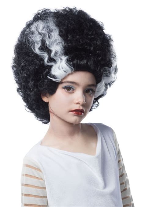 Bride Of Frankenstein Costume Wig For Adults And Kids