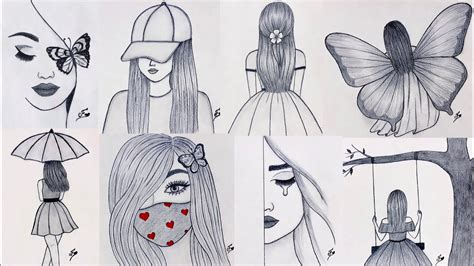 8 Easy Girl Drawing Ideas Pencil Sketch Drawing Girl Drawings