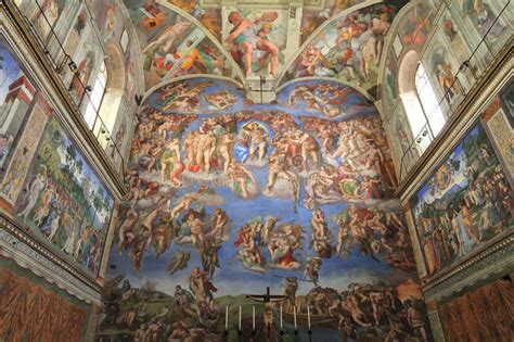 The ceiling of the sistine chapel, by the inimitable michelangelo buonarroti. Michelangelo Fresco In The Sistine Chapel, Vatican ...