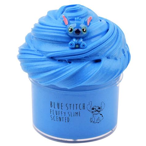 Lex Super Slime Kit Newest Blue Stitch Fluffy Slime Super Soft And