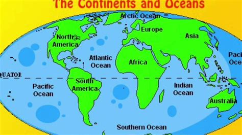 Printable Map Of The Continents And Oceans