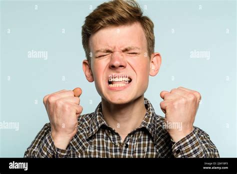 Anger Rage Hatred Infuriated Man Baring Teeth Stock Photo Alamy