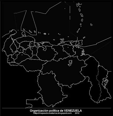 Mapa Político De Venezuela Wikipedia Blanco Y Negro