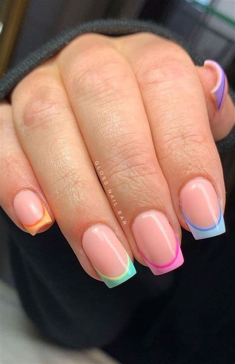 Best Summer Nails To Rock Your Look Natural Nails With Builder Gel French Tips Bright