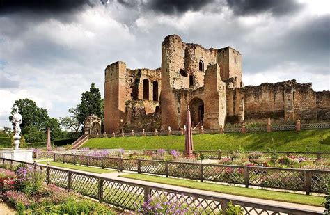 The Great Tower Of Kenilworth Castle Seen From Across The Recreated