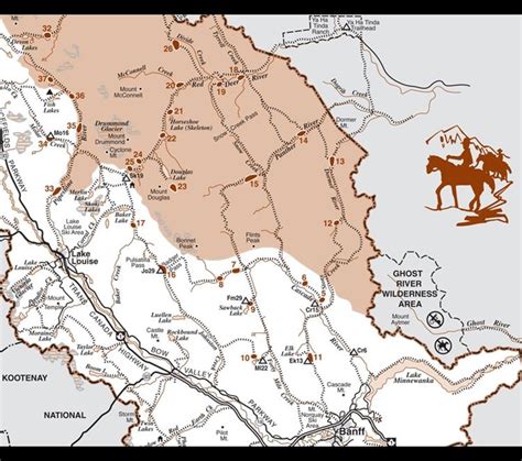Parks Canada Banff National Park Maps Of Horse Grazing Areas And