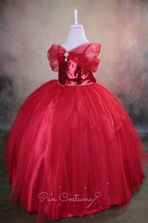 Red Princess Costume Red Sequin Tulle Dress For Toddler Red Etsy
