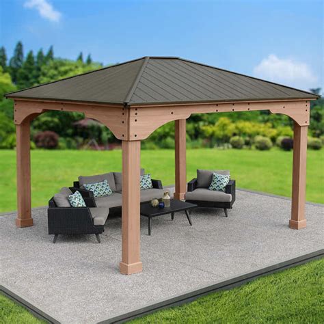 Yardistry 12 X 14 Grand Gazebo With Aluminum Roof Imobile