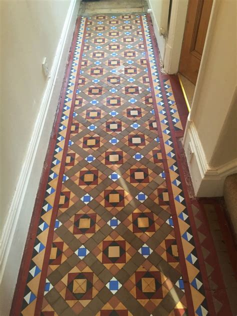 Original Victorian Hallway With Loose Tiles Restored In Kendal Tile