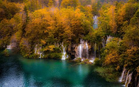 Nature Landscape Trees Forest Waterfall Lake Water