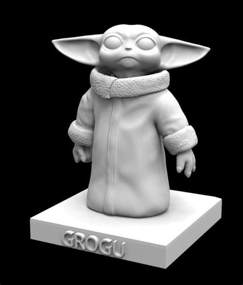 Baby Yoda Grogu Fanart Stl Ready For 3d Printing Etsy Uk