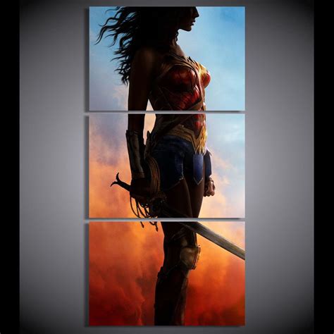 Wonder Woman Painting Canvas Room Decor Print Poster Canvas With