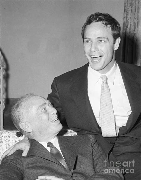 Marlon Brando With His Proud Father By Bettmann
