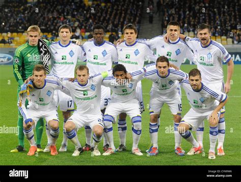 06112012 Team Of Dynamo Kiev During Their Uefa Champions League