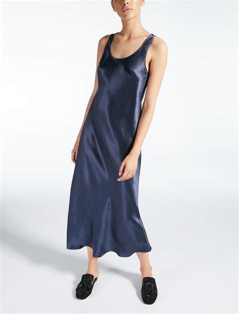 Max Mara Talete Bleu Robe En Satin Acétate Acetate Dress Party Dresses For Women Womens