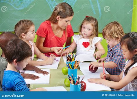 Children Learning Writing Stock Image Image Of Drawing 38917605