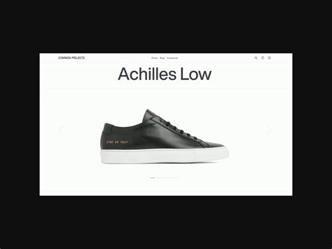 Common Project — Minimalist Footwear Brand Web Design By Levan