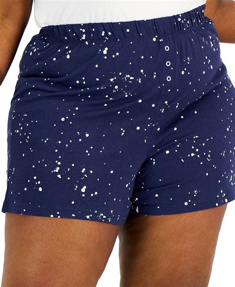 Jenni Plus Size Knit Pajama Shorts Created For Macys And Reviews All Pajamas Robes