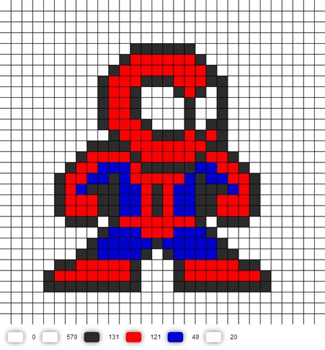 Pixel Art Spiderman Id Es Et Designs Pour Vous Inspirer En Images