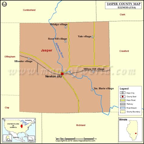 Jasper County Map Illinois