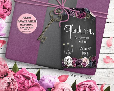 Gothic Wedding Invitation Till Death Do Us Part Black Etsy