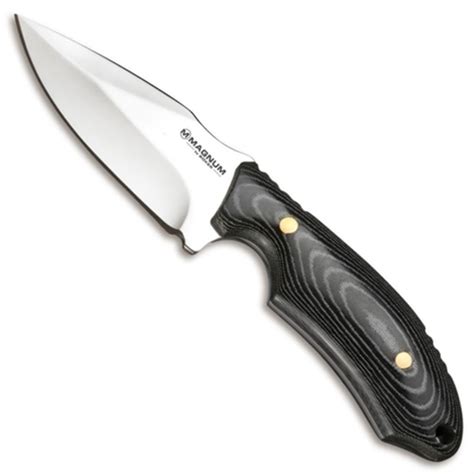Boker Magnum 02sc050 Blackgrey Racoon Micarta Fixed Blade Knife