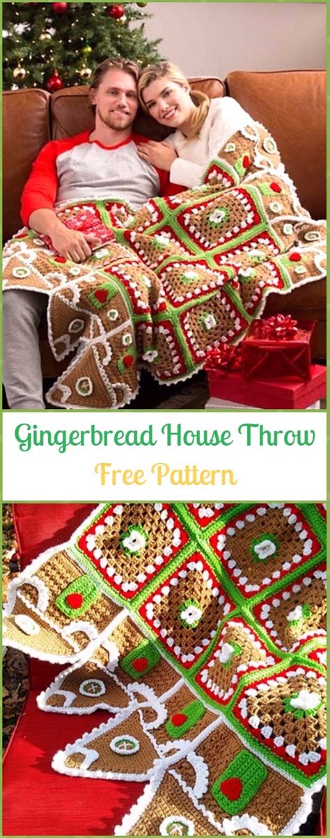 crochet christmas blanket  patterns tutorials
