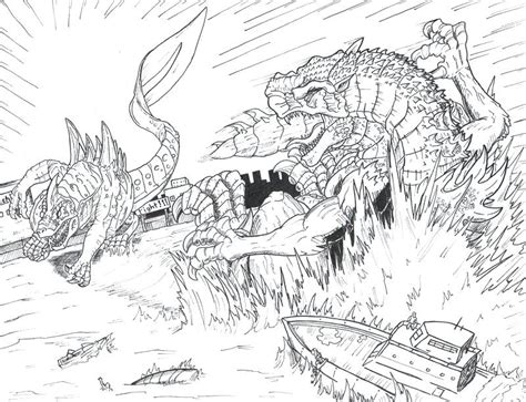 Ghidorah King Coloring Pages Template Sketch Coloring Page Sexiezpicz
