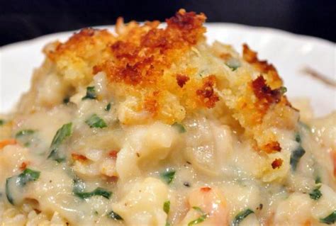 Florida seafood casserole recipe to flake cooked crab, simply shred or break any large chunks into smaller pieces for better distribution throughout the dish. Seafood Thermidor Flavors of Cape Cod Recipe | Just A ...