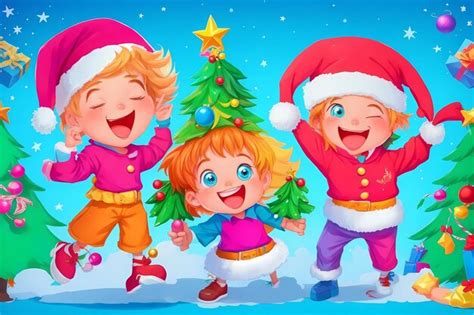 Premium Ai Image Christmas Stories Sung By Cartoon Characters