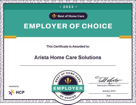 Arista Home Care Is A 2023 Best Of Home Care Award Winner Arista