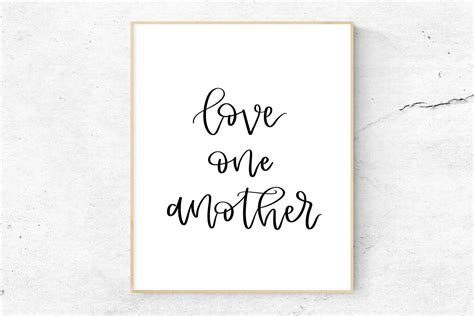 Love One Another Printable Wall Art Love One Another Sign Etsy