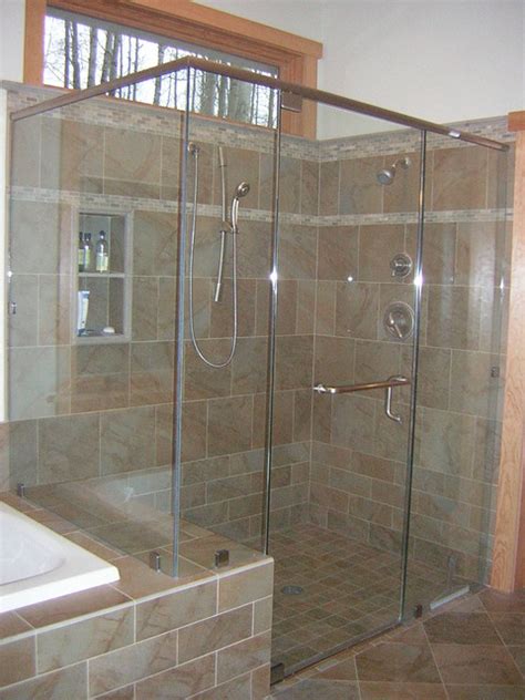 Heavy Glass Shower Enclosure Craftsman Bathroom Seattle By Splashglass