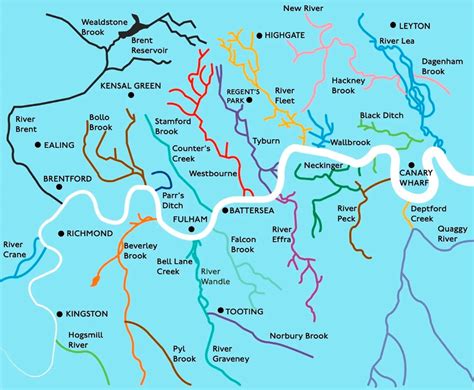 The Lost Rivers Of London Vivid Maps